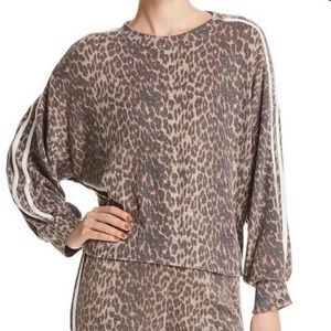 Vintage Havana Leopard Striped Sweatshirt